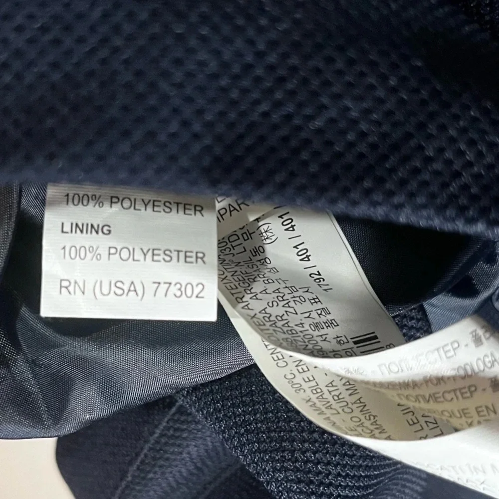 Zara Collection Mens Full Zip Jacket Blue 100%Polyester 
 Long Sleeve Casual XL - Picture 7 of 7
